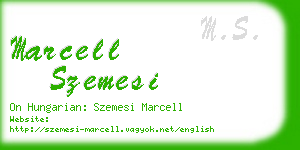 marcell szemesi business card